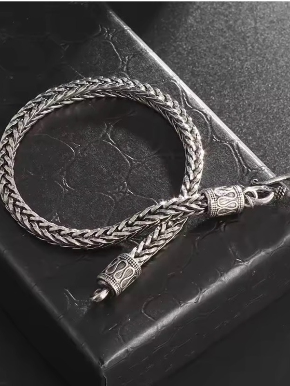 Men’s Real 925 Sterling Silver Bracelet Tick 5mm Wheat link chain